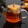 New Year. Glass teapot with bamboo lid "Miracles", 600 ml