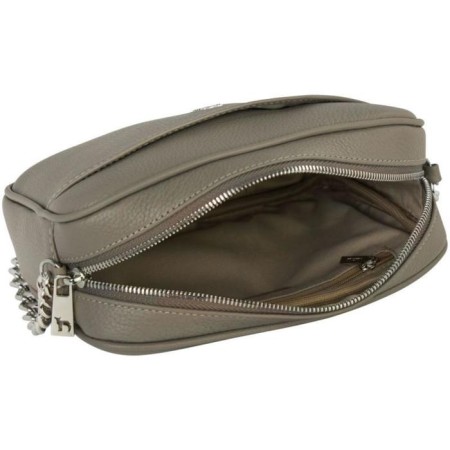 Cross-Bodi bag with Mumi zipper, external pocket, coffee color-2