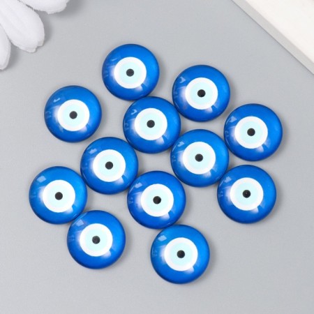 Decor (cabochon) for creativity glass "Eye from the evil eye" d = 1.6 cm-2