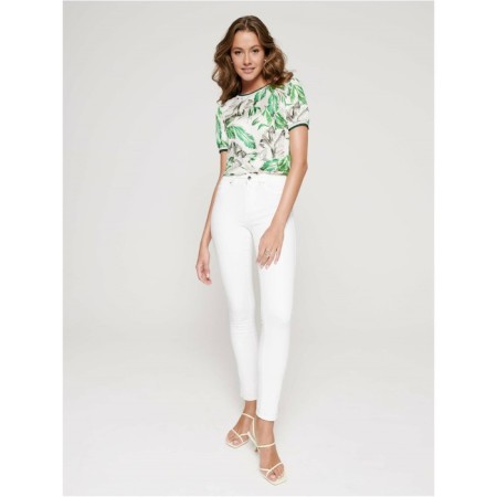 Women's jeans with a high landing CONTE ELEGANT SKINNY, size L, color White