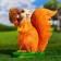 Garden figure "Squirrel with a bump" 13 × 18 × 28cm