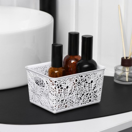Storage basket "Lace Flowers", plastic, 14 × 10 × 8 cm, color mix-1