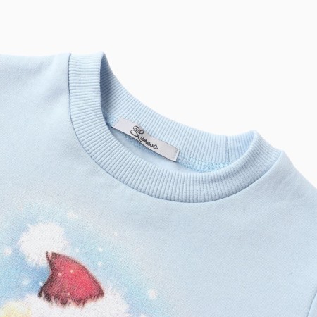 Pajamas for the boy's pile, blue/blue color, height 122-128-2