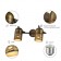 Lamp wall-flowing spot Rivoli Lamia 2he27, 40 watts with a switch with a switch