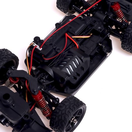 Drift radio controlled machine, drift, battery, light and smoke effects, interchangeable wheels, red color-7