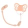 Nipple - orthodontic dummy, silicone, +6 months, with a holder, pink color