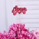 Topper "since March 8", red 13x4.7 cm
