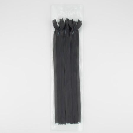 Lightning secret, No. 3, non-proceeding, locking machine, 30 cm, dark gray color-2