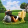 Garden figure "Barry Dog Lying - only for friends", 47x22x26 cm