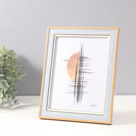 Photo frame plastic 15x20 cm "Antik" Blue with a white strip 1.5x18.8x23.8 cm-1