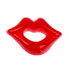 Lips-throat for dolls and toys, set of 20 pcs., Size 1 pc. - 2.1 × 1.4 × 0.1 cm, red color
