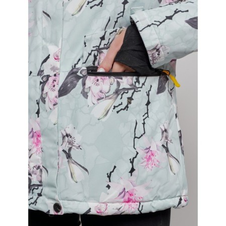 Ski jacket female, size 42, turquoise color-5