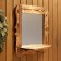 Carved mirror with a shelf, burned, 53 × 53 × 1.6 cm