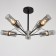 Economic Service chandelier 31101/5 5x40W E14, chrome/black, 66x66x32 cm