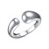 Ring "minimal" volumetric, platinum, 18 size