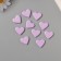 Acryl beads for the work of “Glad -shaped hearts” Lilac 2.4x2x0.5 cm