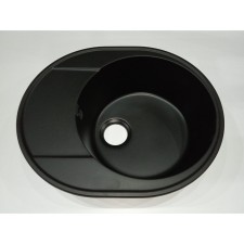 Мойка кухонная кварцевая Ulgran Quartz Nora 585, 585х485мм, цвет 07 уголь