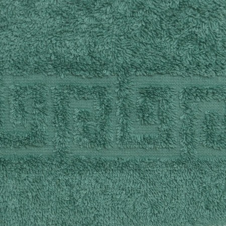 Terry towel with a border 50x90 cm, green, cotton 100%, 430g/m2-2