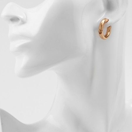 Earrings with the removable element "Transformer" Cross, black color in gold-3