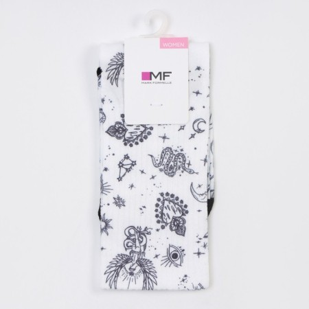 Women's socks, white color, size 23-25-2