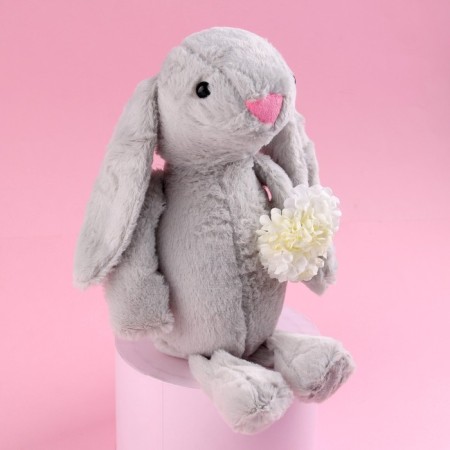 Soft toy "The most beautiful", gray bunny-6