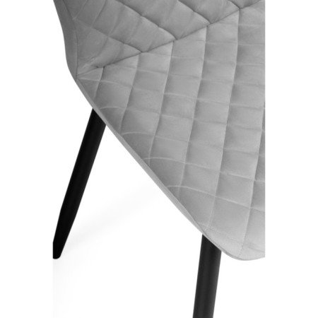 Sophie Metal/velor, Black/Gray chair 46x54x88 cm-5