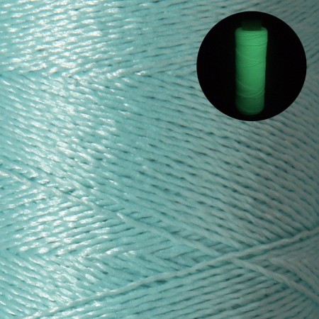 Luminescent embroidery threads, glowing in the dark, 183 m, blue color-1