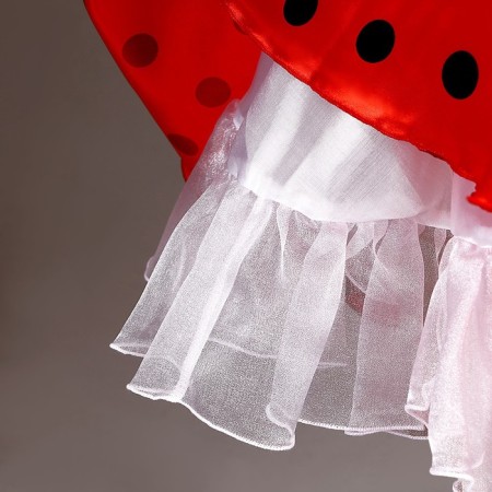 Carnival skirt for the Party red in black peas, bandage, height 98-104 cm-7