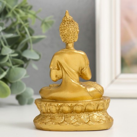 NECKE Polystone Gold "Meditation of the Buddha" 7x4.8x10.5 cm-2