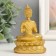 NECKE Polystone Gold "Meditation of the Buddha" 7x4.8x10.5 cm