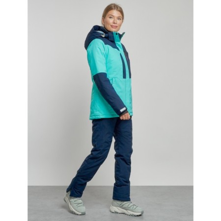 Ski costume female winter, size 48, turquoise color-1