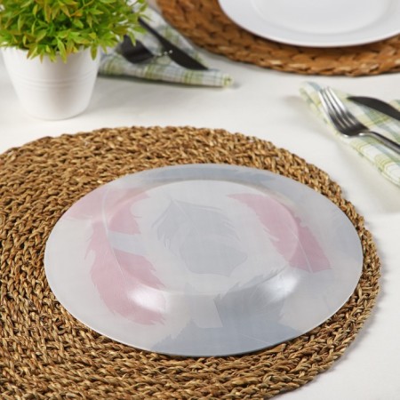 Plate plate Tirana Pink, D = 25 cm-2