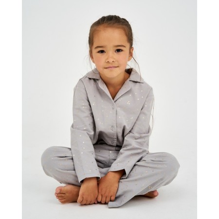 Пижама детская для девочки KAFTAN "Звездочки", р. 98-104, серый-3