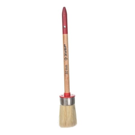 Round bison 01501-30, light bristles, wooden pen, No. 6, 30mm