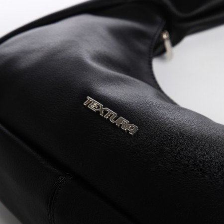 Women's bag Textura, baguette, small size, black color-4