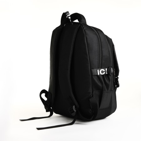 Youth backpack from lightning textiles, 5 pockets, black color-3