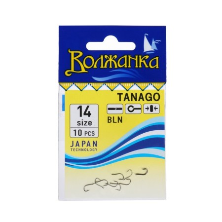 Hooks "Volzhanka", series Tanago, No. 14, 10 pcs.