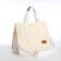 Youth bag with zipper, milk color