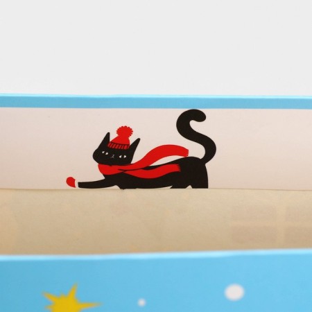 Laminated vertical "Fun", L 31 x 40 x 11.5 cm, New Year-5
