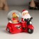 Souvenir Polystone Water Ball "Santa Claus on a motorcycle with a stroller" MIX 7.5x8.2x7 cm