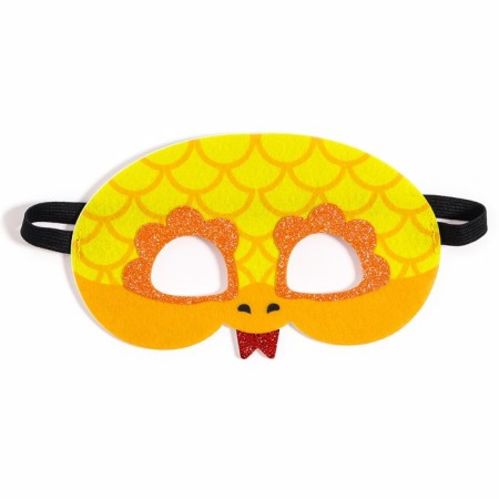 Carnival mask "Funny snake" Golden color-2