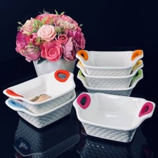 Set of Lenardi salad bowls, square, size 14x14 cm, 6 pcs