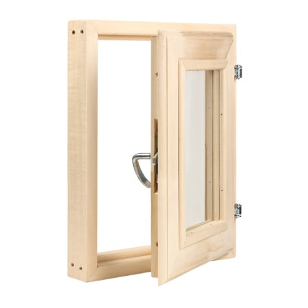 Window, 40x30 cm, double glass, linden, outer opening-3