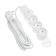 Duwi extension cord, 3 sockets, 5 m, 10 A, 2200 W, PVS 3x0.75 mm2, with salary, with a switch, white