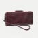 Women's wallet on the button, burgundy color