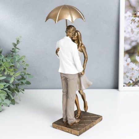 Souvenir Polystone Romance "Kiss in the rain" 30x11.5x14.5 cm-1