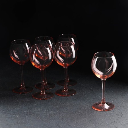 A set of glasses for the wine "Rose", glass, 350 ml, 6 pcs