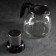 Glass teapot "Julian", 900 ml, with metal sieve, black color