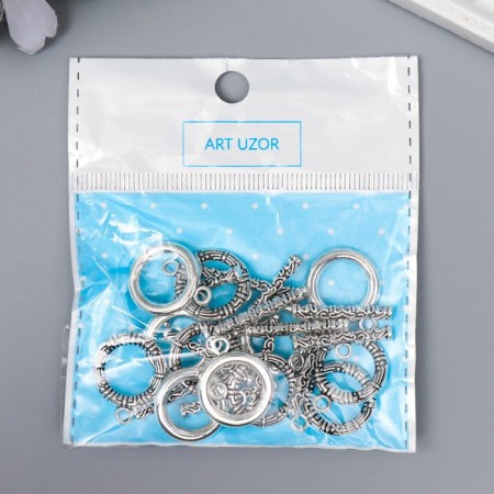 Decor Metal for the Creativity of Labbels "Greek Ornament Ring" Silver 2065M016 2.3x0.7 cm 700644-4