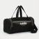 Sports bag with lightning, 3 outer pockets, long belt, black color/hucks